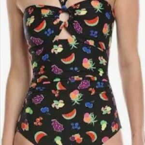 Kate Spade Fruit Print Strapless One-Piece Swimsuit | Size M | NWT